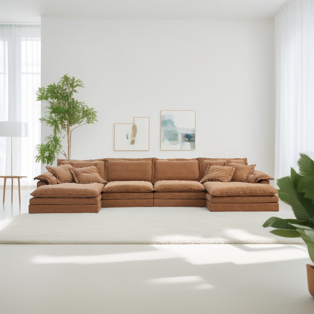 Sandwitch Deep Seat U-Shaped Sofa