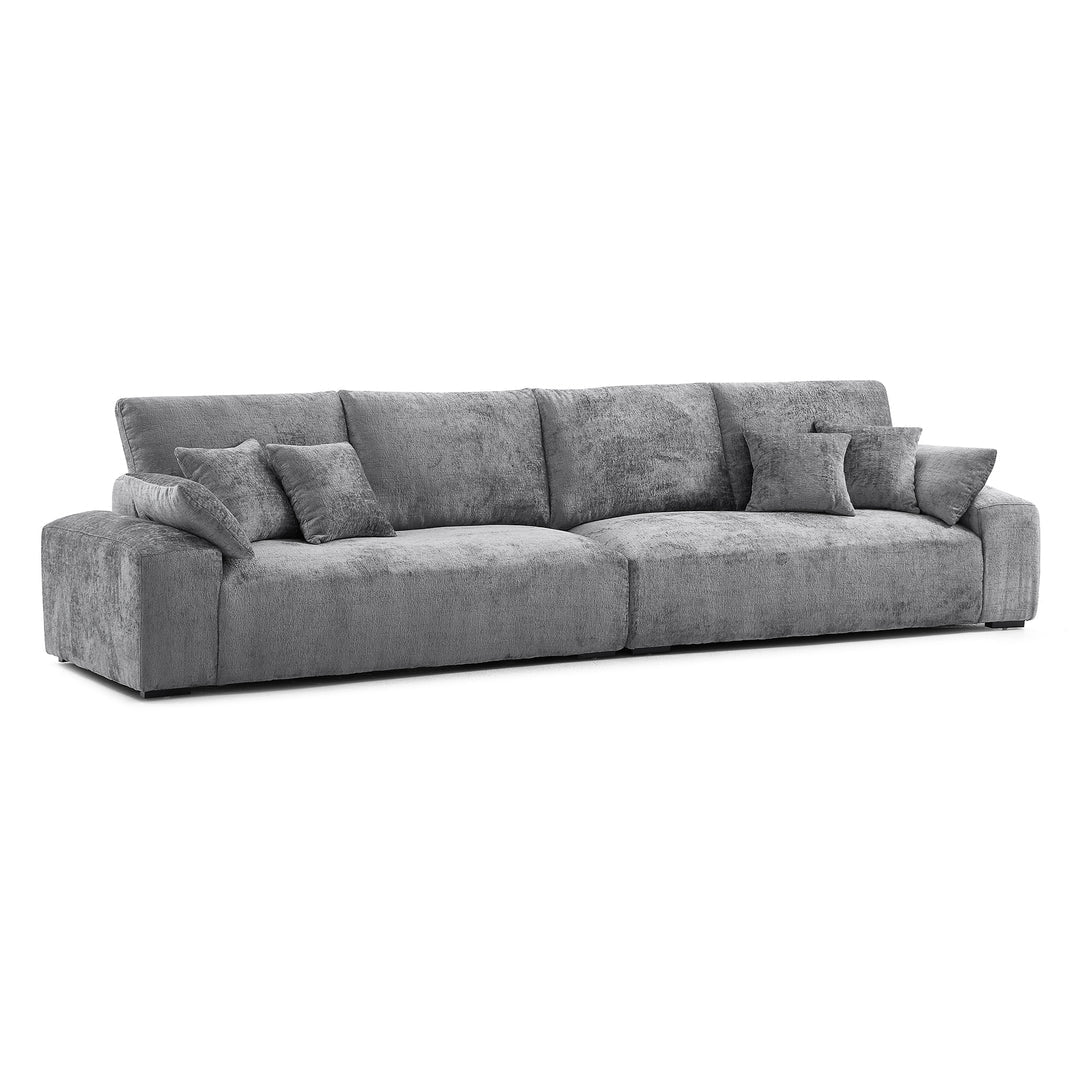 Modern Grey Chenille Fabric Modular Living Room Sofa