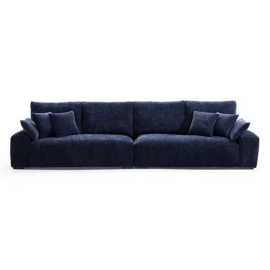 Green Fabric i-Shaped Feather 3 seater Sofa Couch