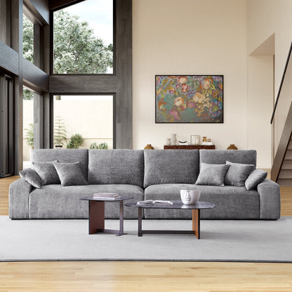 Modern Grey Chenille Fabric Modular Living Room Sofa