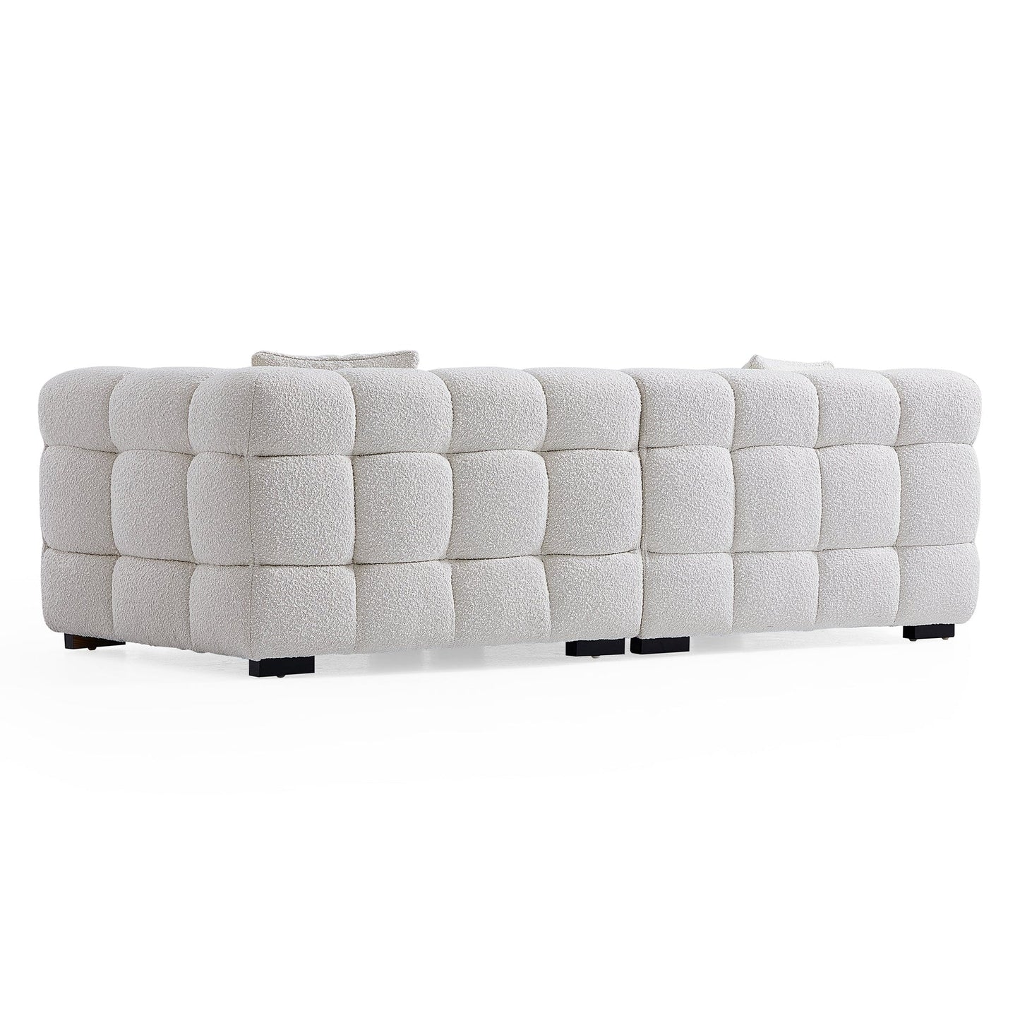 Modern Living Room Leisure Modular Sofa Boucle Fabric Couch with Ottoman