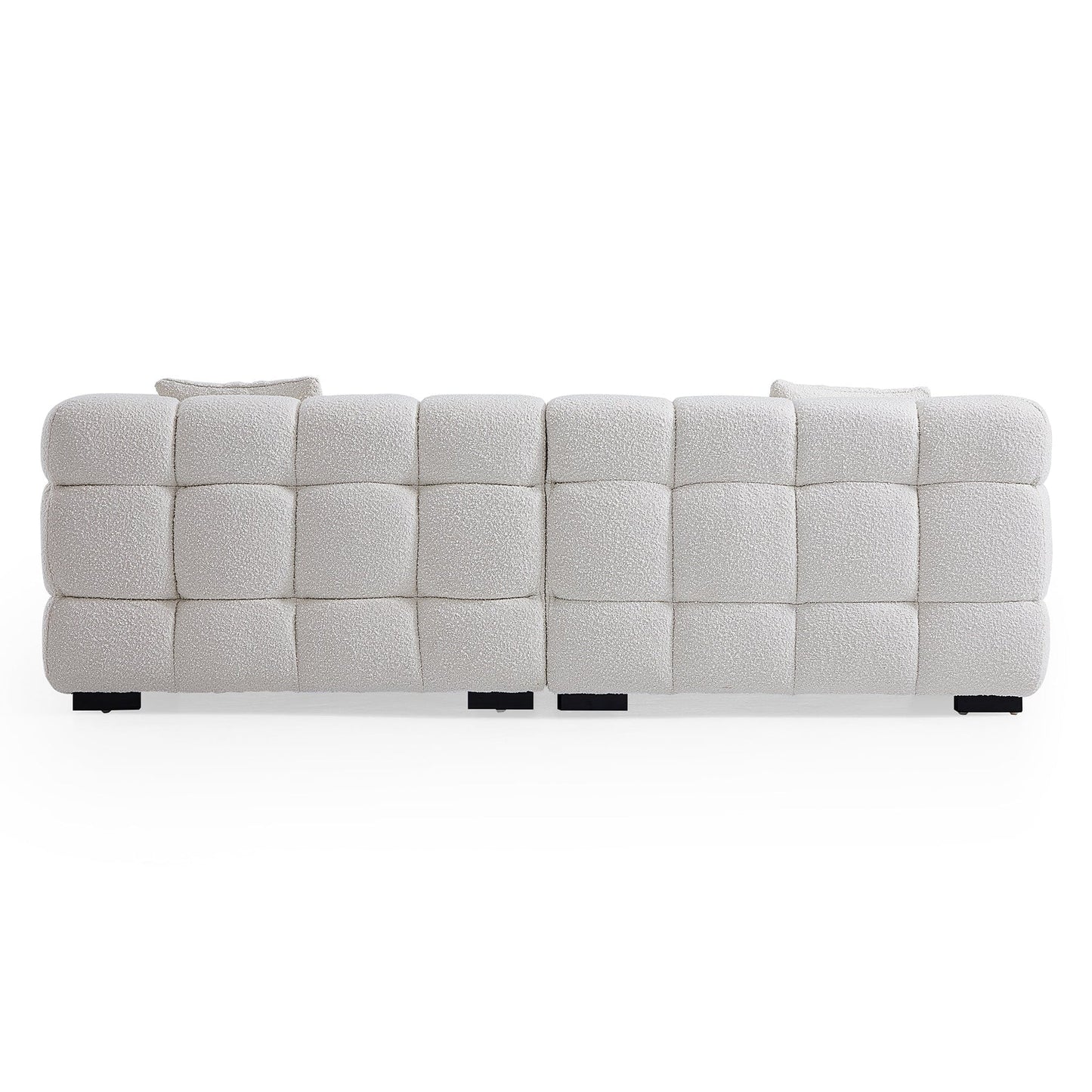 Modern Living Room Leisure Modular Sofa Boucle Fabric Couch with Ottoman