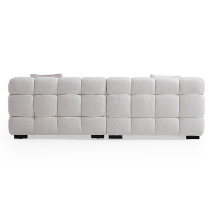 Modern Living Room Leisure Modular Sofa Boucle Fabric Couch with Ottoman