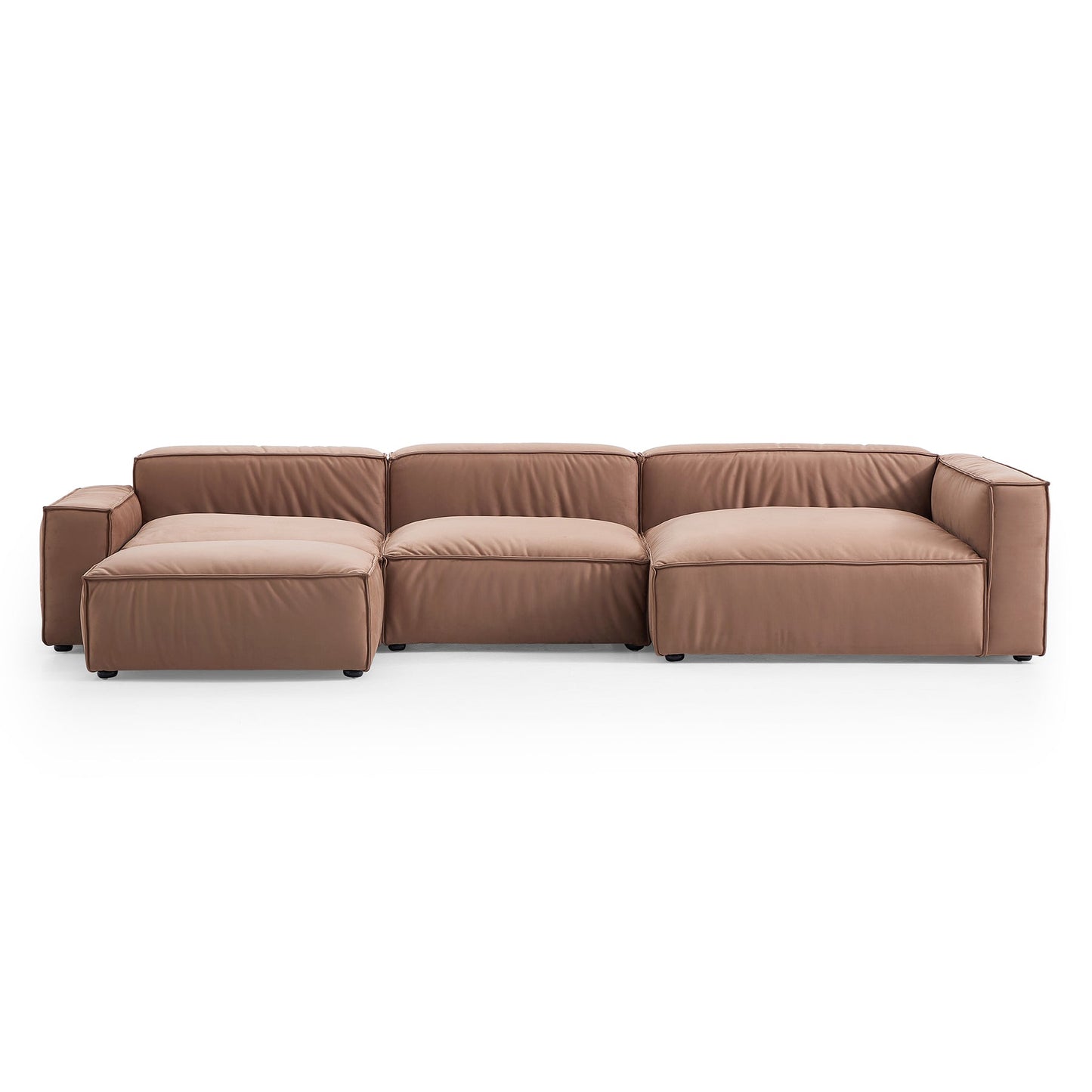 Living room furniture sectional chaise sofa with ottoman