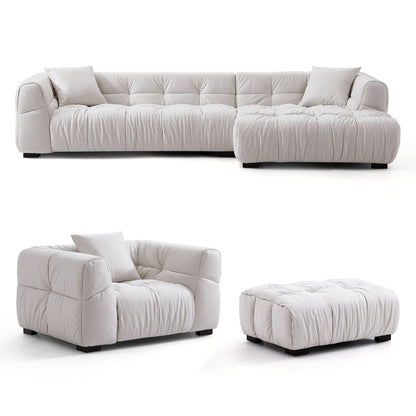 Modern living room hi tech fabric 3 pieces sofa set