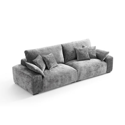 Modern Grey Chenille Fabric Modular Living Room Sofa