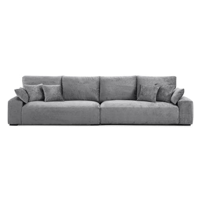 Modern Grey Chenille Fabric Modular Living Room Sofa