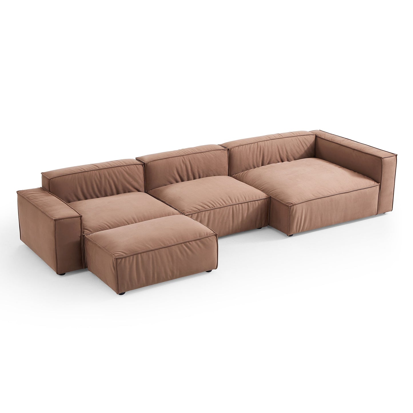 Living room furniture sectional chaise sofa with ottoman