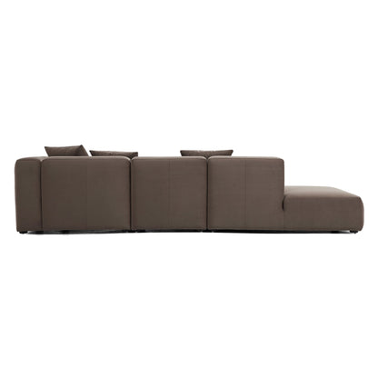 Matt Velvet Fabric Modular L-Shape Sectional Sofa