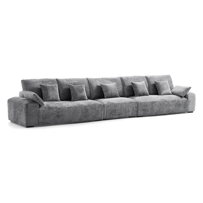 Modern Grey Chenille Fabric Modular Living Room Sofa