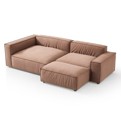 Living room furniture sectional chaise sofa with ottoman