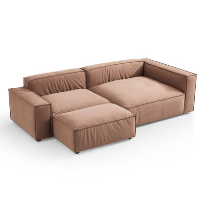 Living room furniture sectional chaise sofa with ottoman