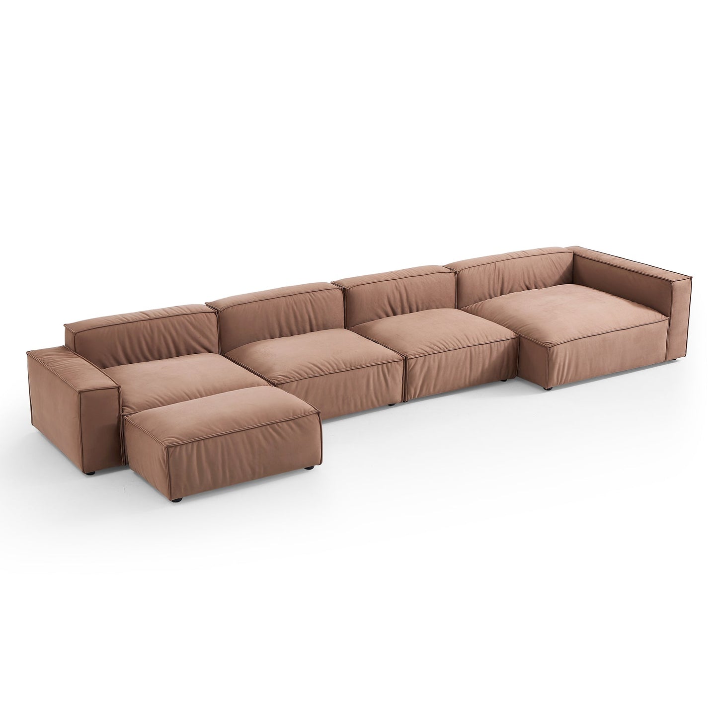 Living room furniture sectional chaise sofa with ottoman