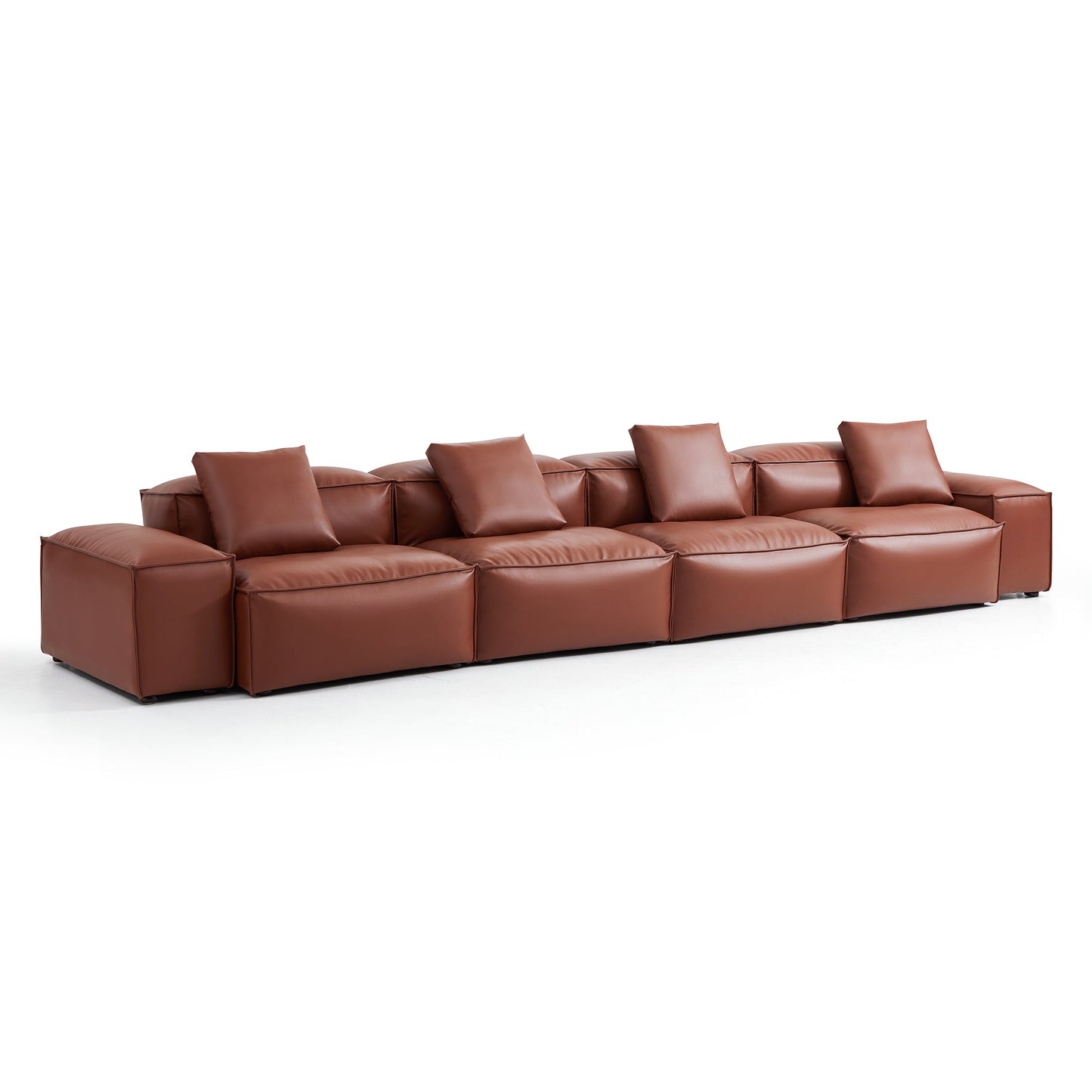 Indoor modern modular genuine leather sofa