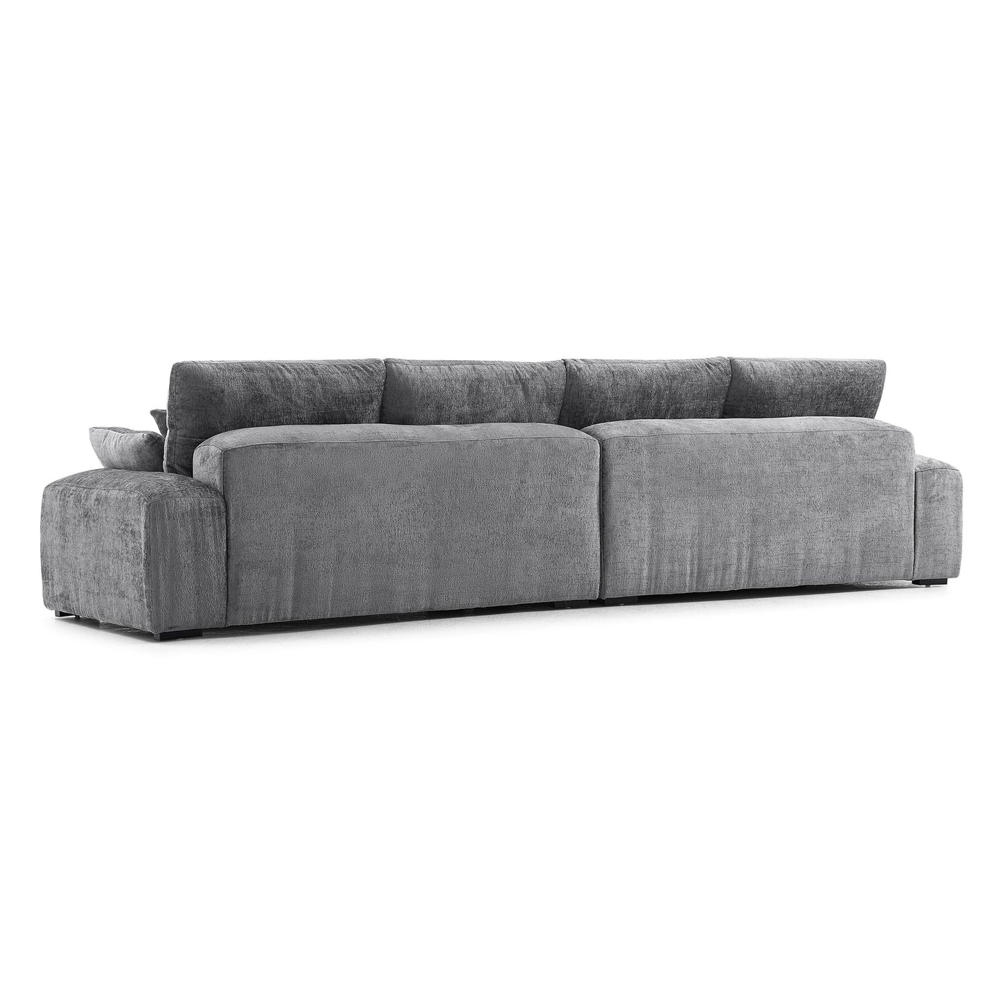 Modern Grey Chenille Fabric Modular Living Room Sofa