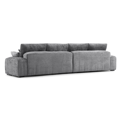 Modern Grey Chenille Fabric Modular Living Room Sofa