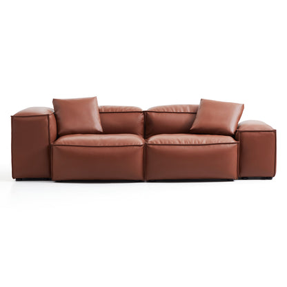 Indoor modern modular genuine leather sofa