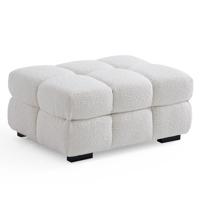 Modern Living Room Leisure Modular Sofa Boucle Fabric Couch with Ottoman