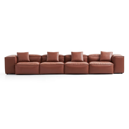 Indoor modern modular genuine leather sofa