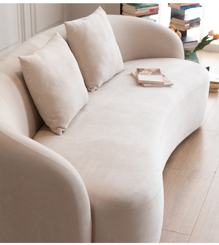 Fabric Upholstered Curved Sofa