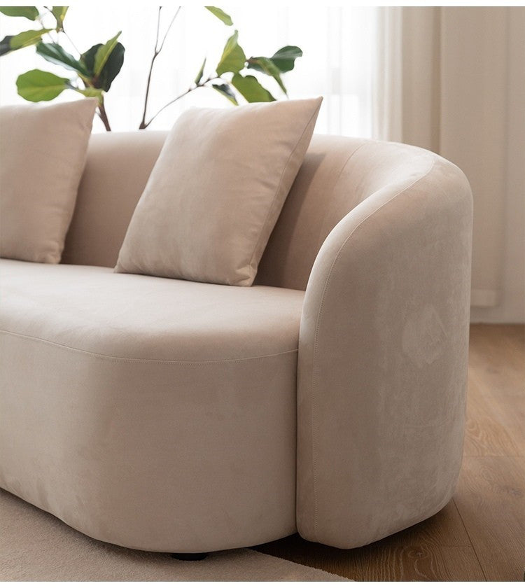 Fabric Upholstered Curved Sofa