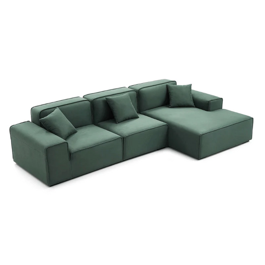 Living Room Green Fabric Sofa