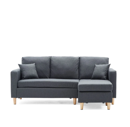 Fabric Upholstered Compact Sectional Sofa