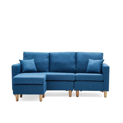 Fabric Upholstered Compact Sectional Sofa