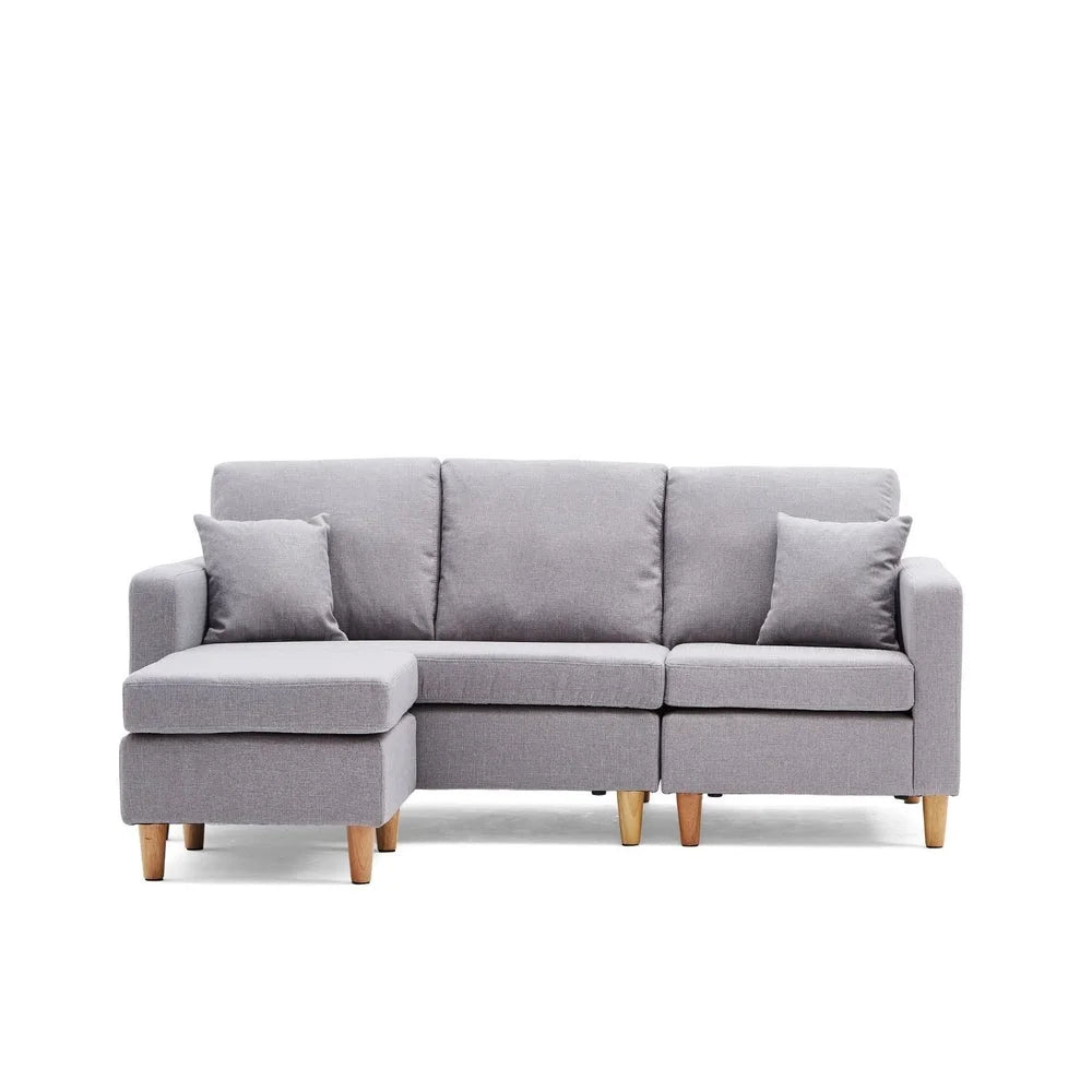 Fabric Upholstered Compact Sectional Sofa