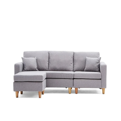 Fabric Upholstered Compact Sectional Sofa