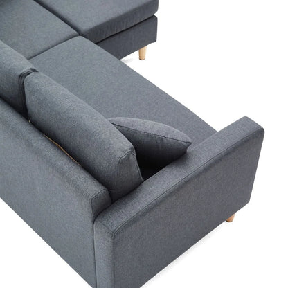 Fabric Upholstered Compact Sectional Sofa