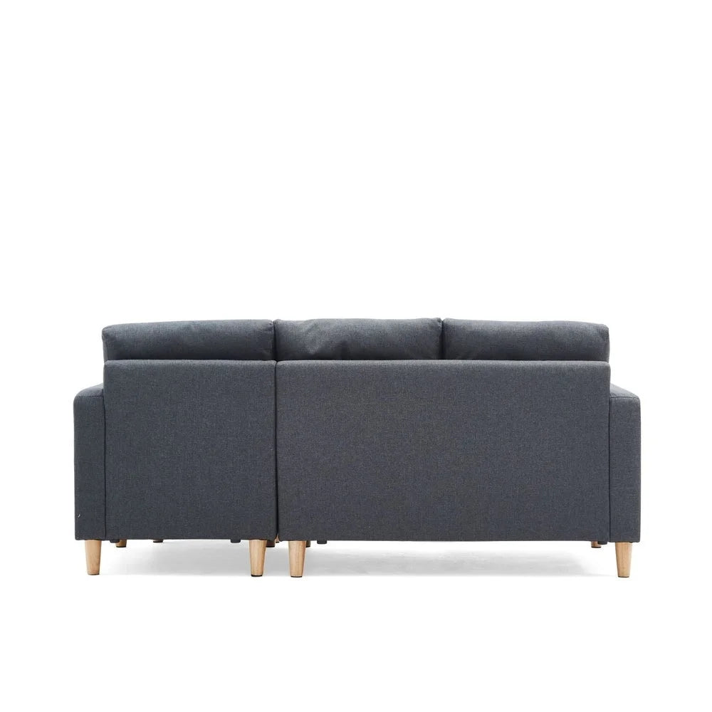 Fabric Upholstered Compact Sectional Sofa