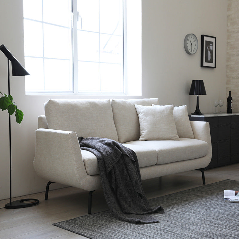 Nordic Minimalist Fabric Upholstered Loveseat