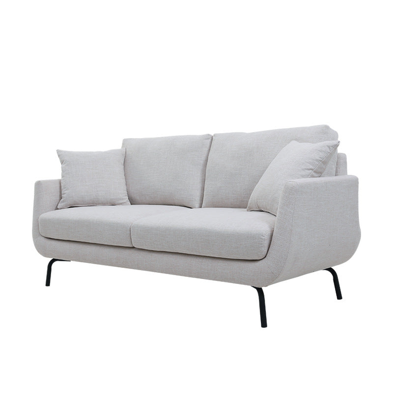 Nordic Minimalist Fabric Upholstered Loveseat