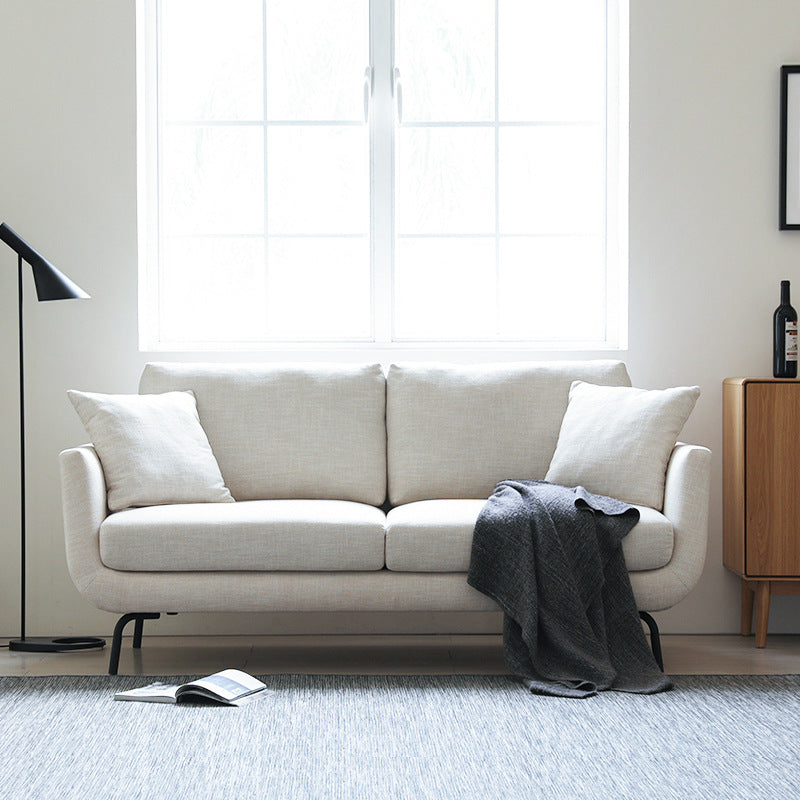 Nordic Minimalist Fabric Upholstered Loveseat