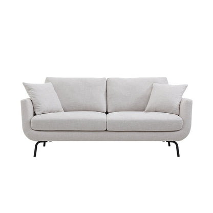 Nordic Minimalist Fabric Upholstered Loveseat