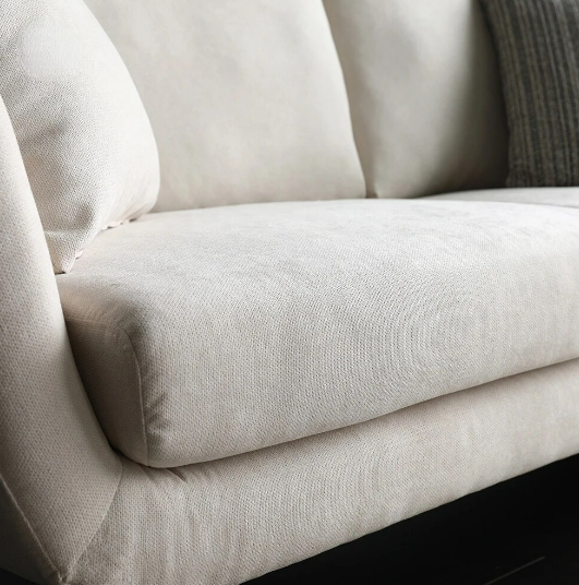 Nordic Minimalist Fabric Upholstered Loveseat