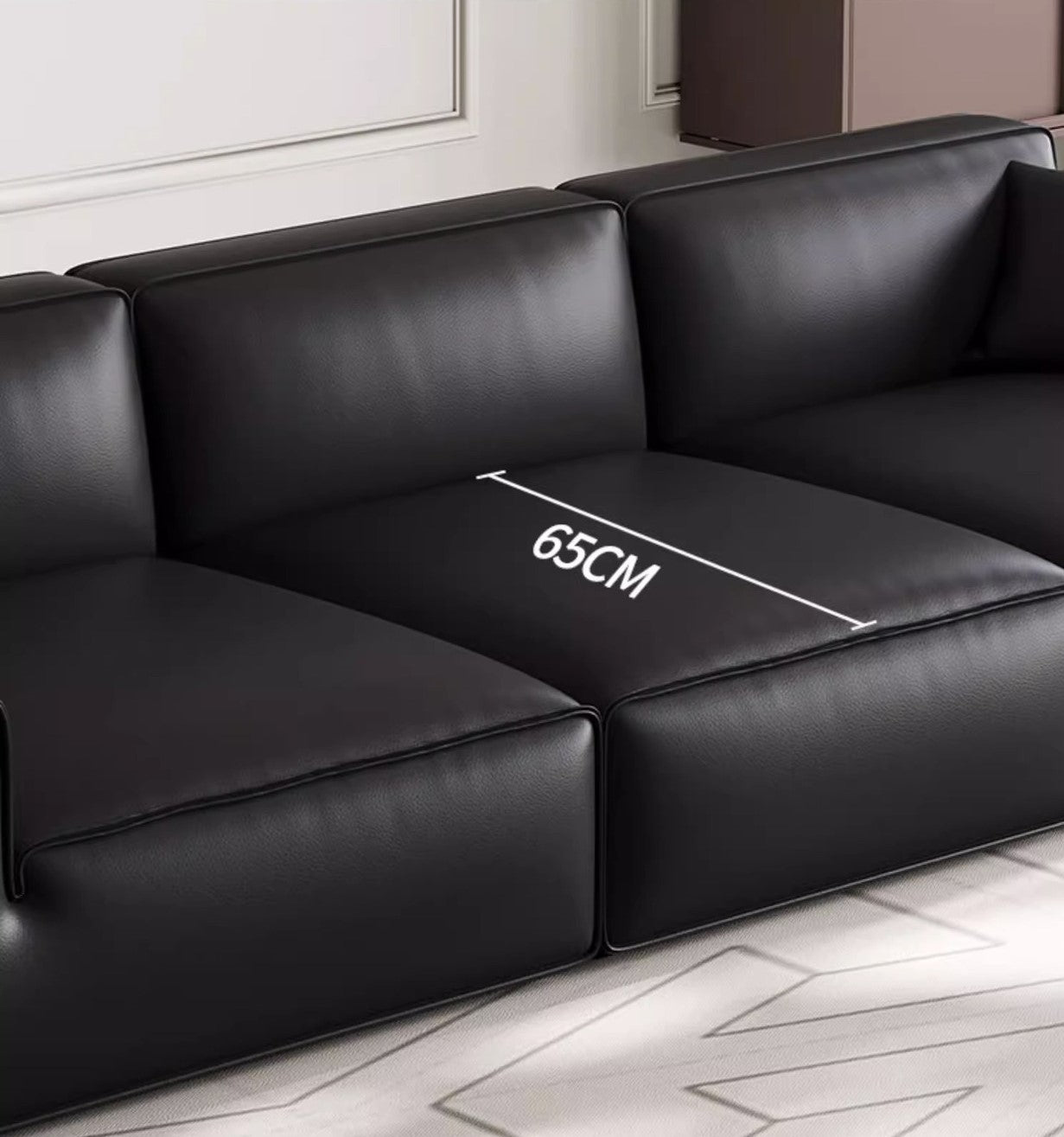 Modern Living Room Classic Leather Sectional Sofa