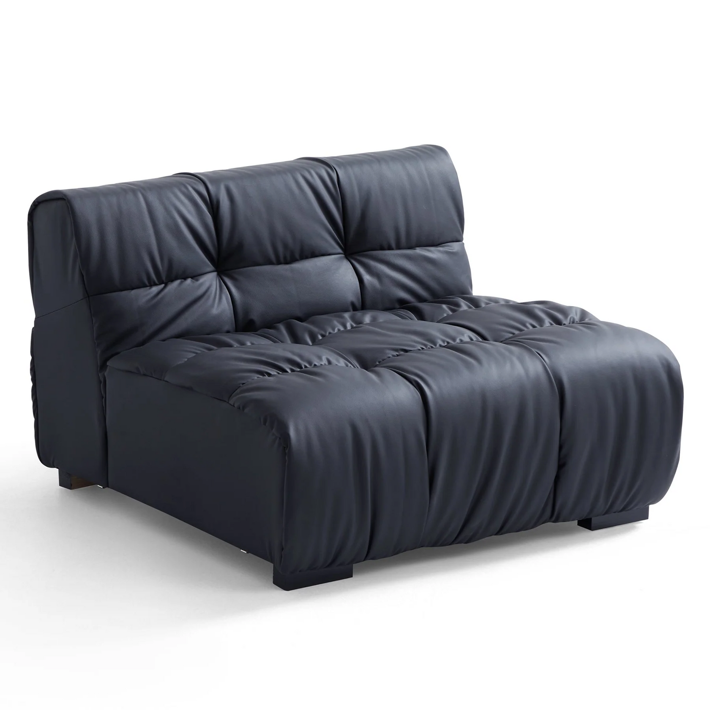 Designer Black Leather Sofa