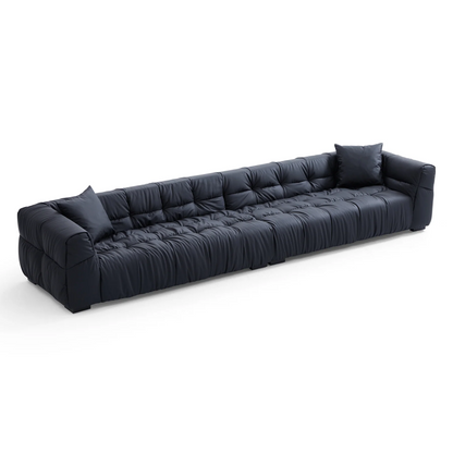 Designer Black Leather Sofa