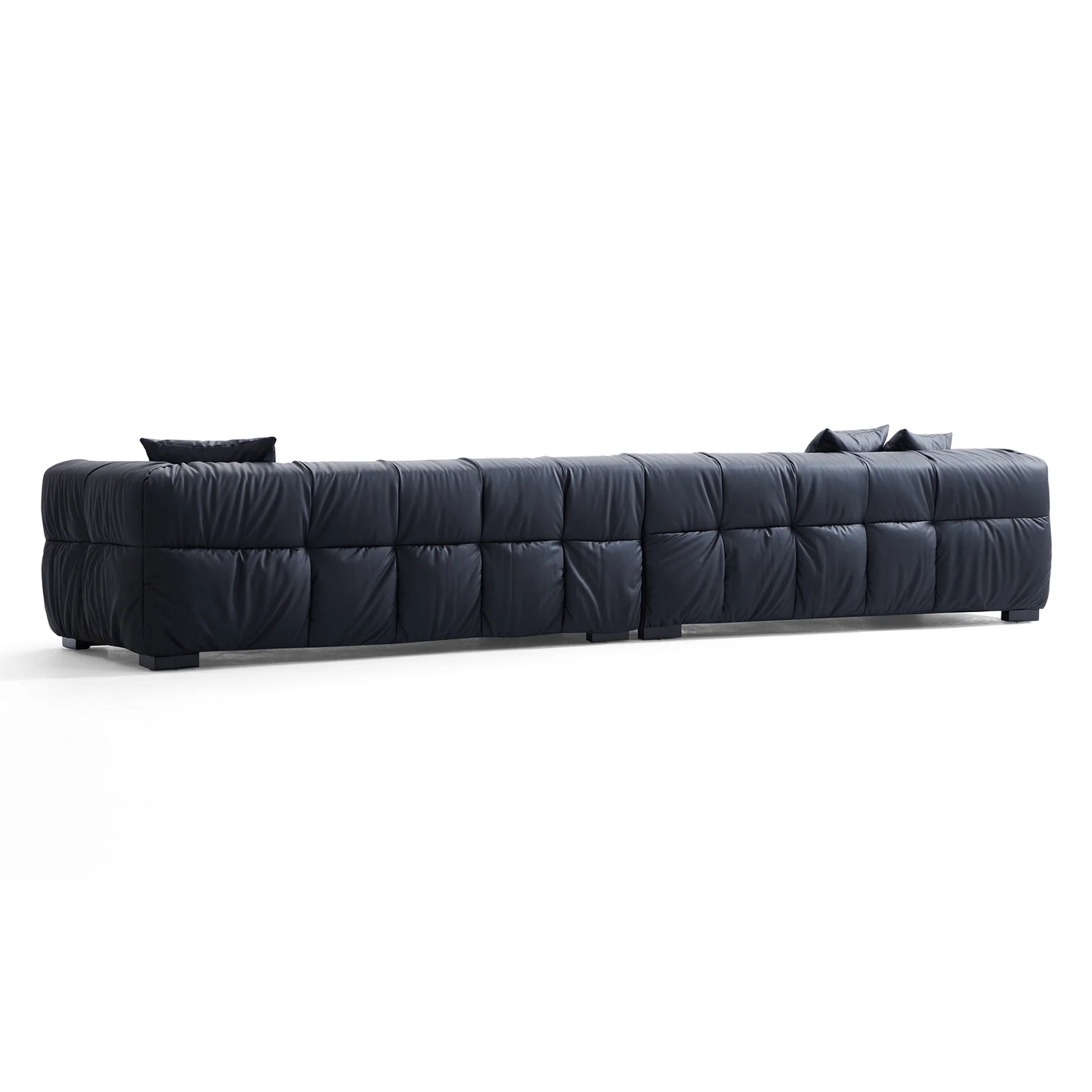 Designer Black Leather Sofa