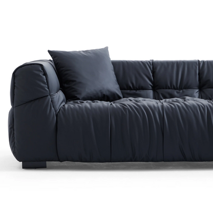 Designer Black Leather Sofa