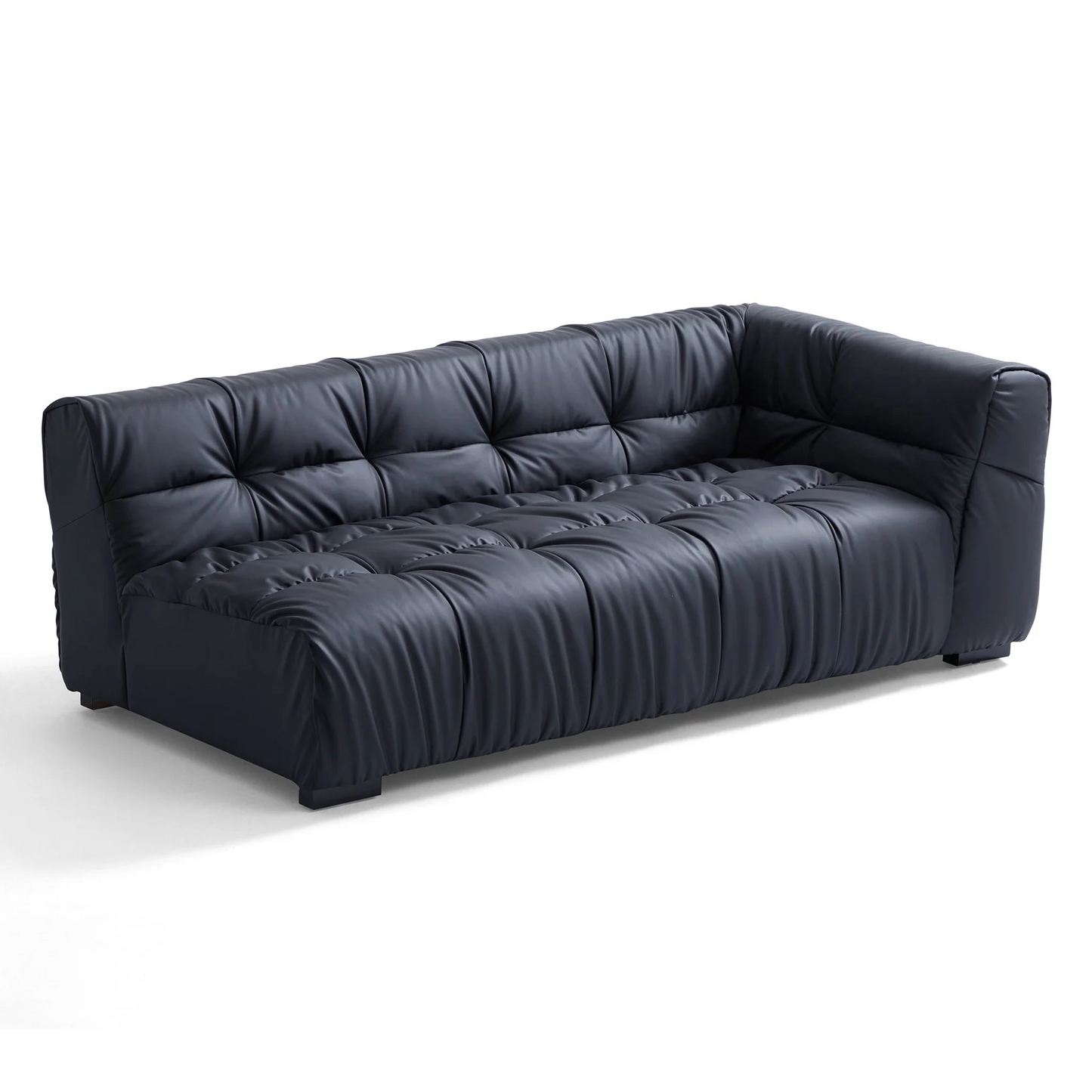 Designer Black Leather Sofa