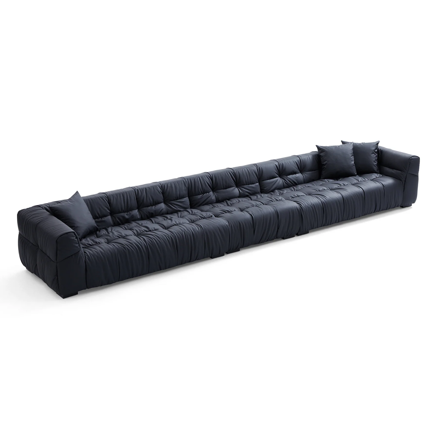 Designer Black Leather Sofa