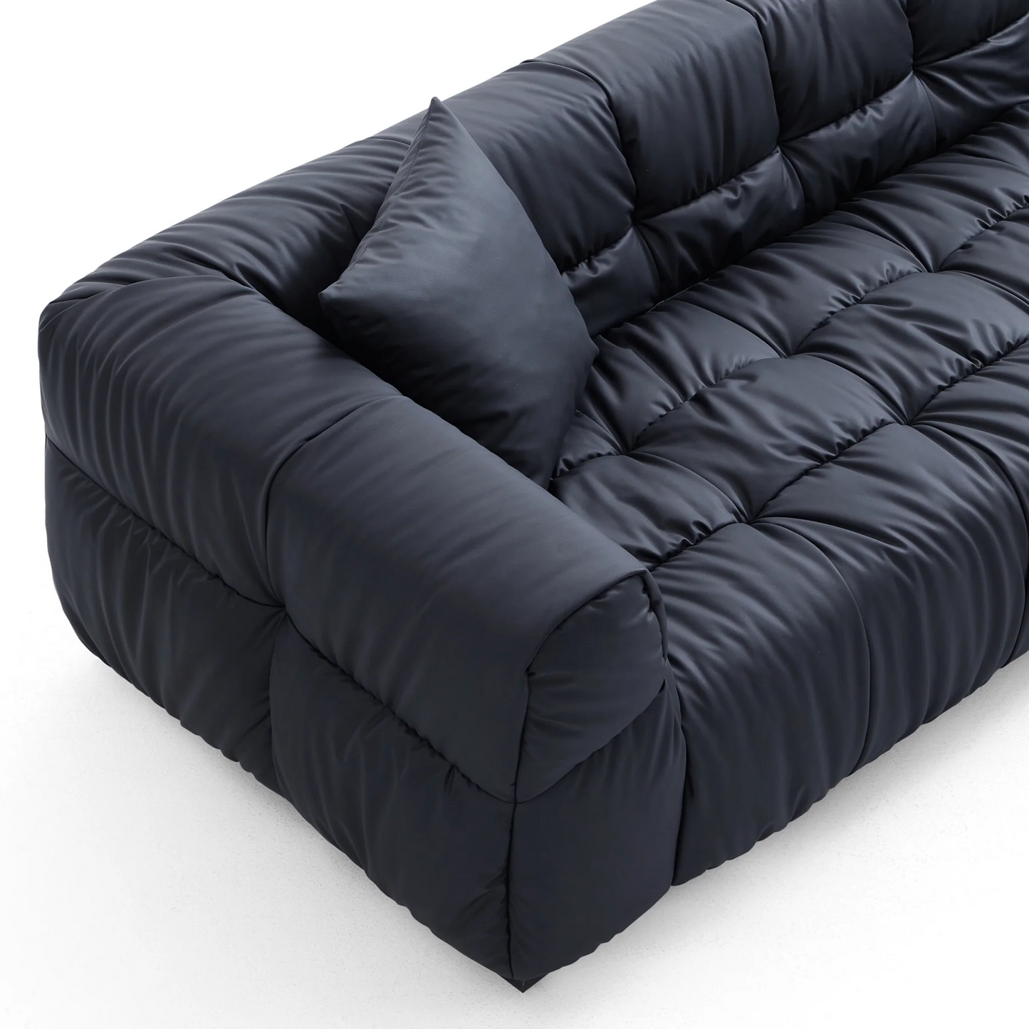 Designer Black Leather Sofa