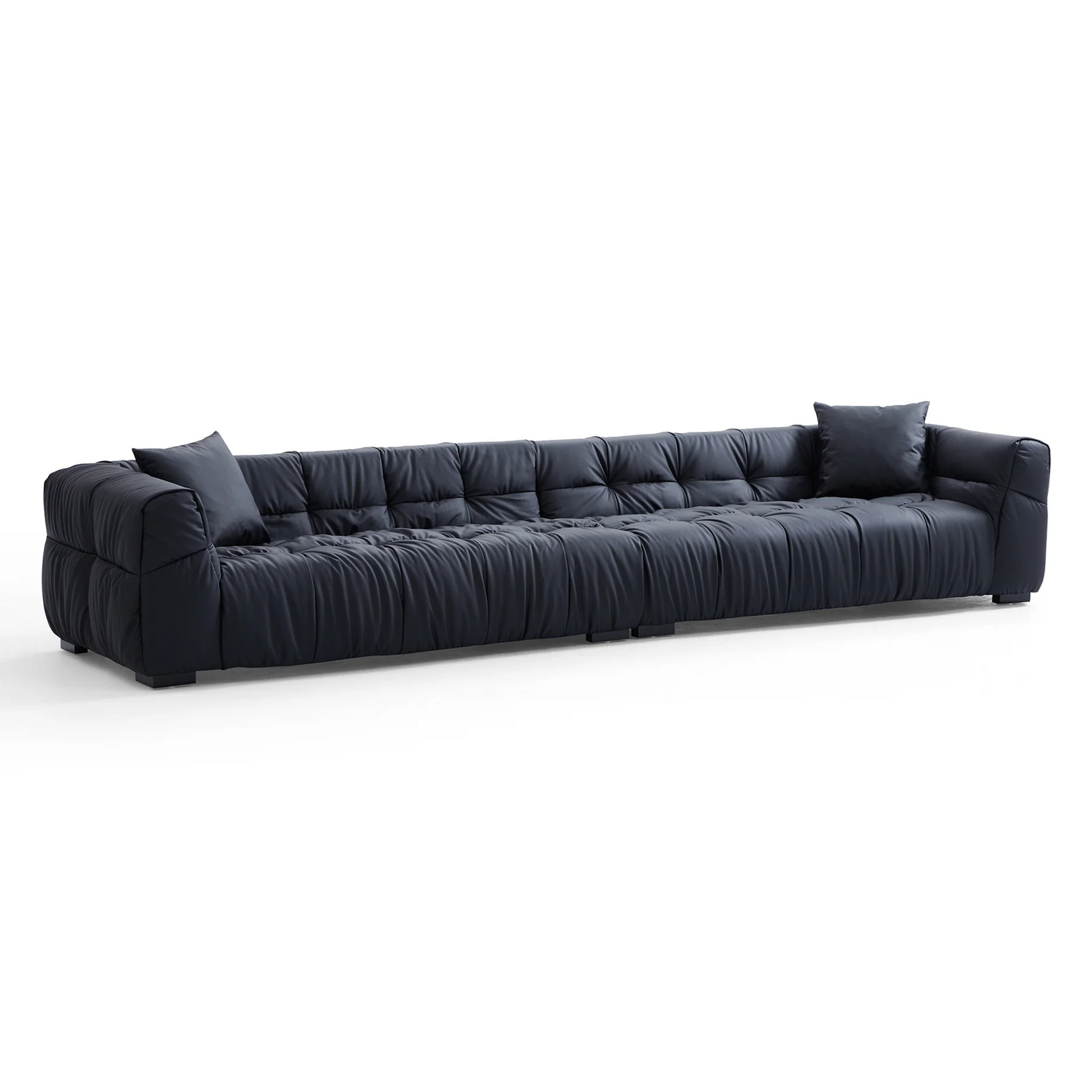 Designer Black Leather Sofa