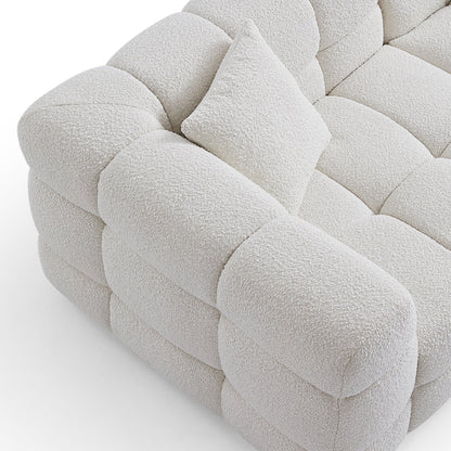 Minimalist Boucle Fabric Sofa