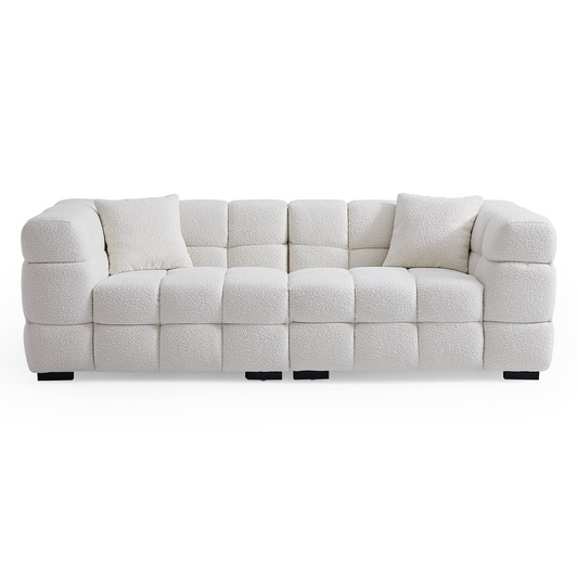 Minimalist Boucle Fabric Sofa