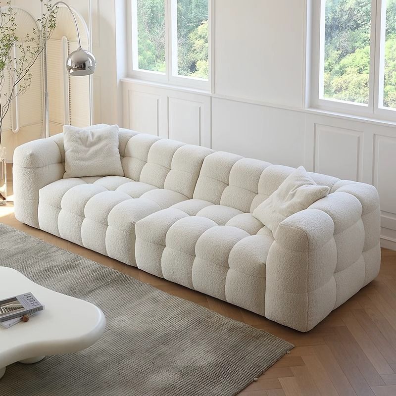 Minimalist Boucle Fabric Sofa