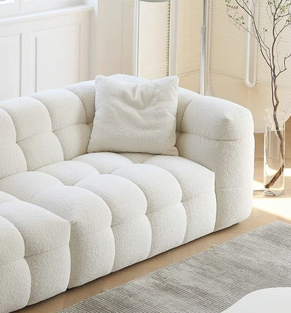 Minimalist Boucle Fabric Sofa